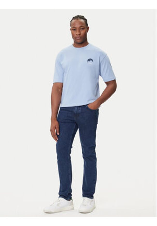 BOSS T-Shirt Te_Move 50547087 Błękitny Relaxed Fit. Kolor: niebieski. Materiał: bawełna