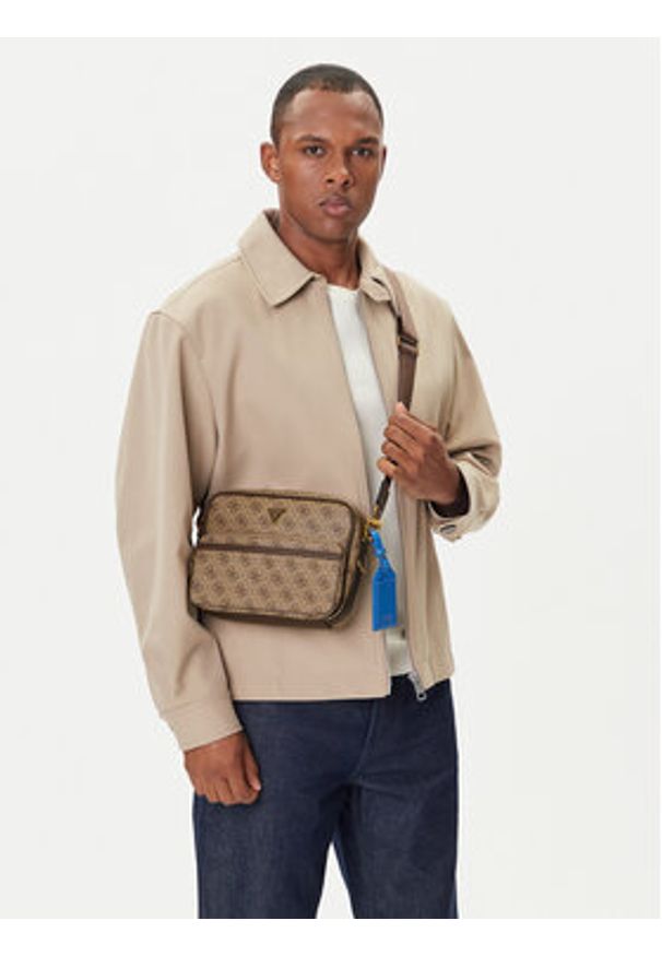Guess Saszetka HMMILO P5422 Brązowy. Kolor: brązowy. Materiał: skóra