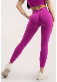 GYM GLAMOUR - Legginsy fitness damskie Gym Glamour deep push up 2.0. Kolor: różowy. Sport: fitness