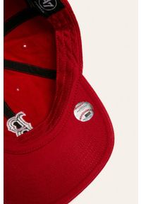 47 Brand - 47brand - Czapka Boston Red Sox. Kolor: czerwony. Materiał: bawełna, materiał. Wzór: gładki #3
