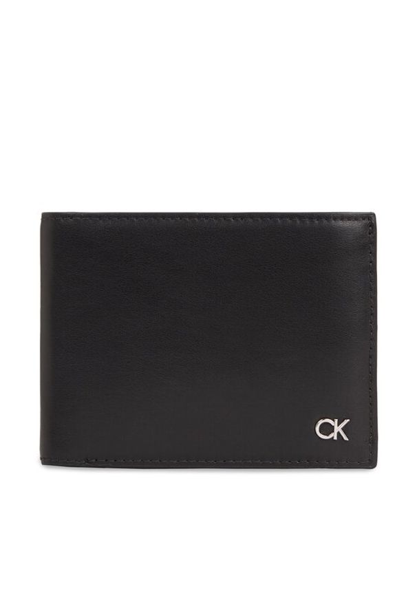 Calvin Klein Duży Portfel Męski Metal Ck K50K511689 Czarny. Kolor: czarny