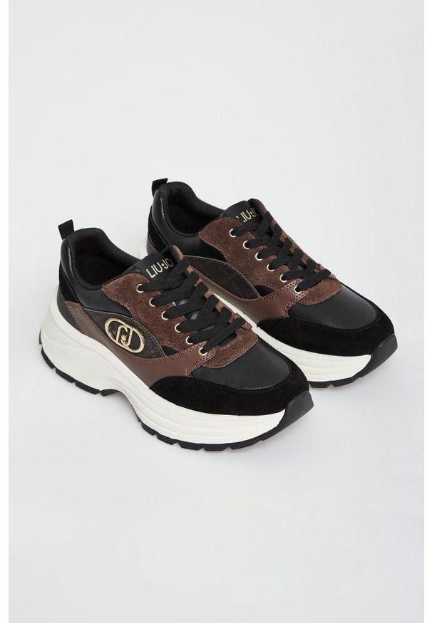 Liu Jo - Sneakersy damskie skórzane LIU JO. Materiał: skóra