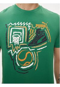 Puma T-Shirt Graphics Year of Sports 680176 Zielony Regular Fit. Kolor: zielony. Materiał: bawełna #4