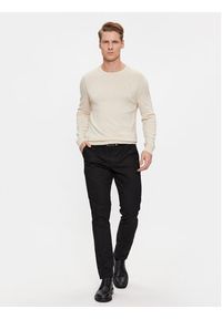 Calvin Klein Sweter K10K112534 Beżowy Slim Fit. Kolor: beżowy. Materiał: bawełna #6