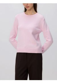 Reserved - Sweter z wiskozą - różowy. Kolor: różowy. Materiał: wiskoza