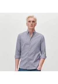 Reserved - Wzorzysta koszula slim fit - Granatowy. Kolor: niebieski #1