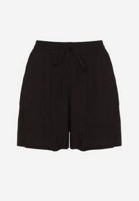 Born2be - Czarne Bawełniane Szorty z Wysokim Stanem i Wiązaniem Zenmio. Okazja: na co dzień. Stan: podwyższony. Kolor: czarny. Materiał: bawełna. Styl: casual, elegancki #7