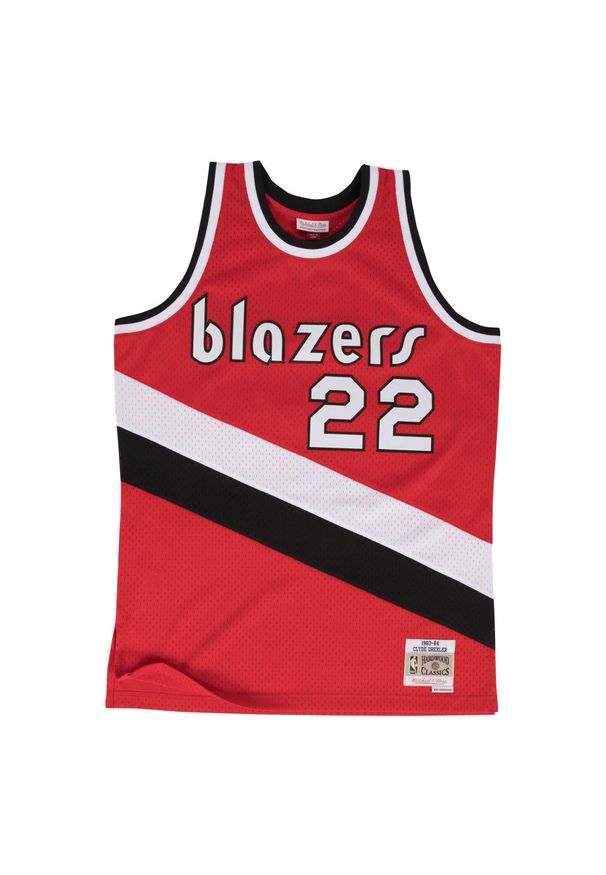 Mitchell & Ness - Koszulka NBA Portland Trailblazers Swingman Clyde Drexler. Kolor: czarny, czerwony, wielokolorowy. Sport: koszykówka