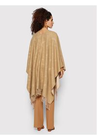 Liu Jo Ponczo Poncho Double Embo 3F1050 T0300 Beżowy Relaxed Fit. Kolor: beżowy. Materiał: materiał #2