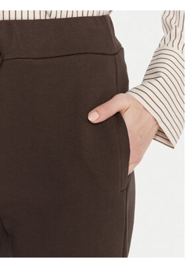 Maryley Spodnie dresowe 25IB558/07CO Brązowy Relaxed Fit. Kolor: brązowy. Materiał: bawełna