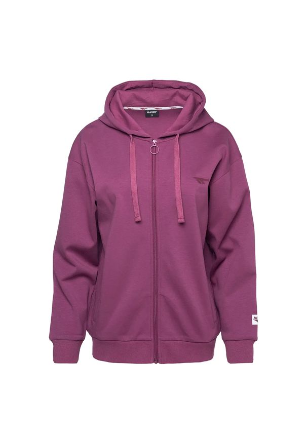 Hi-tec - Bluza Rozpinana Damska Rigel. Kolor: fioletowy. Styl: sportowy. Sport: turystyka piesza