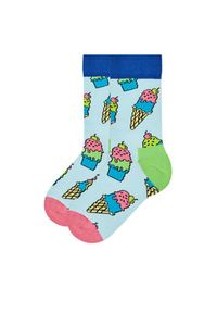 Happy-Socks - Happy Socks Zestaw 2 par wysokich skarpet dziecięcych KICE02-6000 Kolorowy. Materiał: materiał, bawełna. Wzór: kolorowy #2