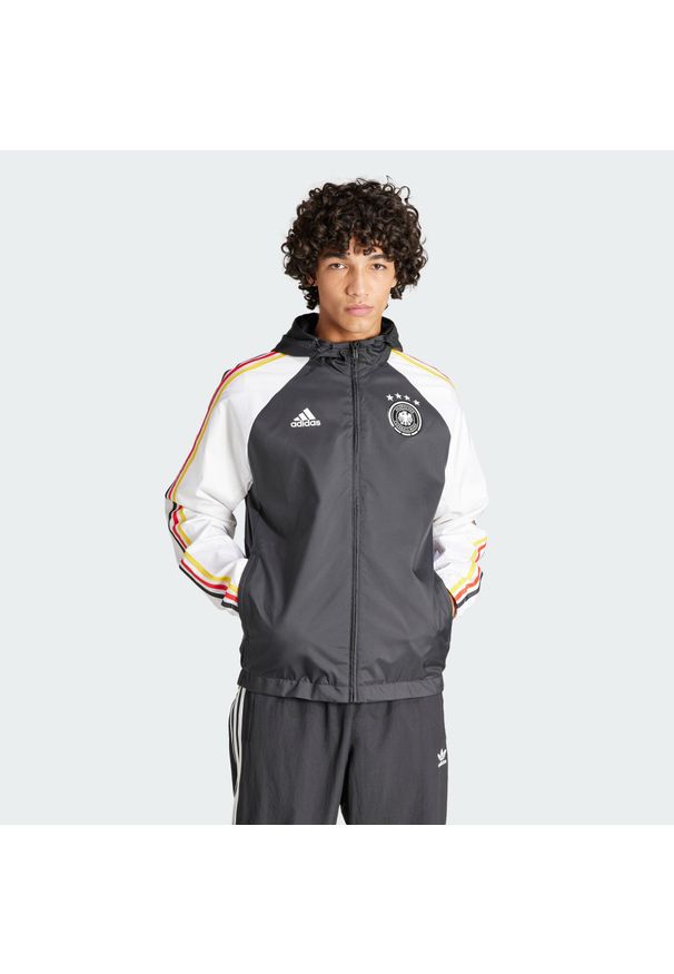 Adidas - Wiatrówka Germany DNA. Kolor: czarny. Materiał: materiał