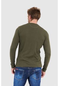 La Martina - LA MARTINA Zielony longsleeve męski z bawełny, Rozmiar XXL. Kolor: zielony. Materiał: bawełna. Długość rękawa: długi rękaw
