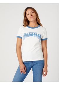 Wrangler T-Shirt Ringer W7N0EEW02 112331996 Biały Regular Fit. Kolor: biały. Materiał: bawełna #1