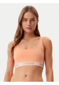 Hugo - HUGO Biustonosz top Sporty Logo 50469631 Pomarańczowy. Kolor: pomarańczowy. Materiał: bawełna #1