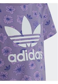 Adidas - adidas Sukienka codzienna Floral Dress Set IB9483 Fioletowy Slim Fit. Okazja: na co dzień. Kolor: fioletowy. Materiał: bawełna. Typ sukienki: proste. Styl: casual #8