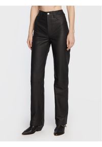 Remain Spodnie skórzane Leather RM1700 Czarny Regular Fit. Kolor: czarny. Materiał: skóra #1