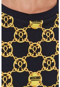 Moschino Underwear - T-shirt piżamowy. Kolor: złoty. Materiał: dzianina. Długość: krótkie