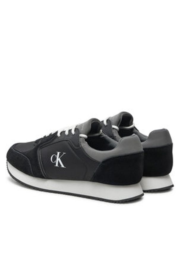 Calvin Klein Jeans Sneakersy Retro Sock Runner Mg Wmm YM0YM01152 Czarny. Kolor: czarny. Materiał: skóra