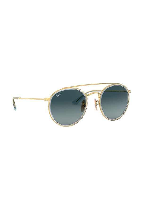 Ray-Ban okulary przeciwsłoneczne damskie kolor złoty. Kształt: okrągłe. Kolor: złoty