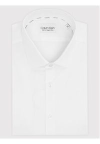 Calvin Klein Koszula K10K108229 Biały Slim Fit. Kolor: biały. Materiał: bawełna #4