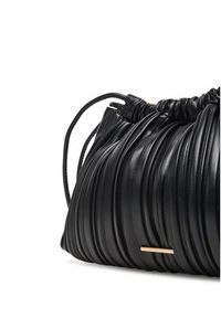 Calvin Klein Torebka Drawstring Plisse Crossbody LV04F3076G Czarny. Kolor: czarny. Materiał: skórzane #4