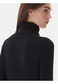 Kontatto Sukienka dzianinowa 3M0853C Czarny Regular Fit. Kolor: czarny. Materiał: syntetyk, wiskoza #2