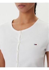 Tommy Jeans Bluzka DW0DW20377 Biały Slim Fit. Kolor: biały. Materiał: bawełna #5