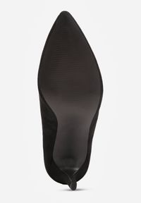 Born2be - Czarne Klasyczne Czółenka na Szpilce ze Skórzaną Wkładką z Noskiem w Szpic Mairina. Okazja: do pracy. Kolor: czarny. Materiał: skóra. Obcas: na szpilce. Styl: klasyczny #4