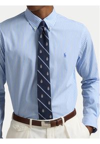 Polo Ralph Lauren Koszula 710929344018 Błękitny Slim Fit. Typ kołnierza: polo. Kolor: niebieski. Materiał: bawełna