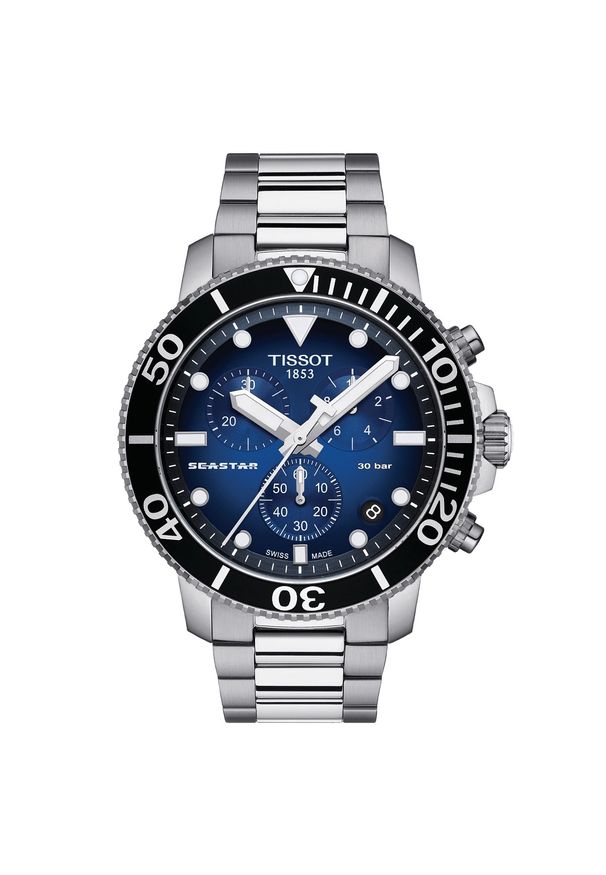 Zegarek Męski TISSOT Seastar 1000 Chronograph T-SPORT T120.417.11.041.01. Styl: sportowy