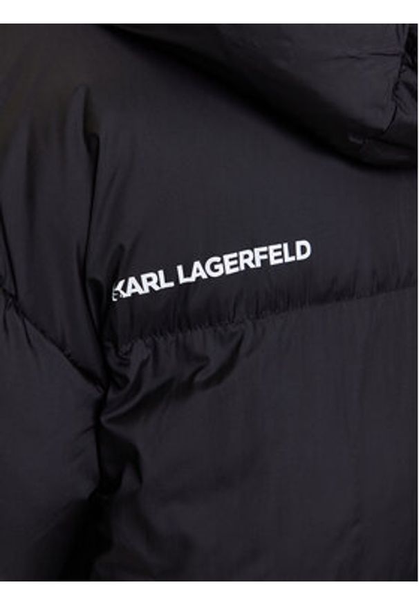 Karl Lagerfeld - KARL LAGERFELD Kurtka zimowa A3W15020 Czarny Regular Fit. Typ kołnierza: dekolt w karo. Kolor: czarny. Materiał: syntetyk. Sezon: zima