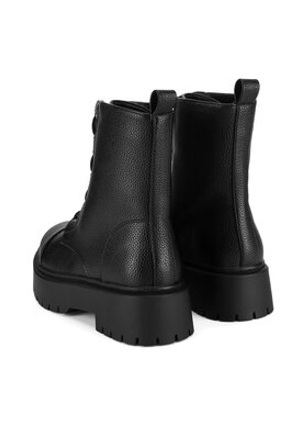 DeeZee Botki HY13123-18A Czarny. Kolor: czarny. Materiał: skóra