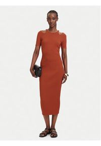 Fracomina Sukienka dzianinowa FJ26SD5001K56501 Czerwony jasny Slim Fit. Kolor: czerwony. Materiał: syntetyk #2