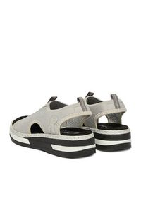Rieker Sandały CEO-V59B5-90 Szary. Kolor: szary. Materiał: materiał #5