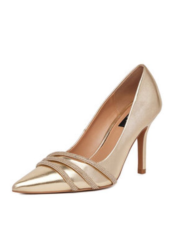 Nine West Szpilki CEO-MARIAM-01 Złoty. Kolor: złoty. Materiał: materiał, syntetyk. Obcas: na szpilce