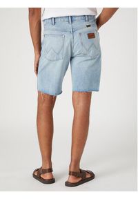 Wrangler Szorty jeansowe Fronitier W16WEI180 112334229 Niebieski Regular Fit. Kolor: niebieski. Materiał: bawełna, jeans