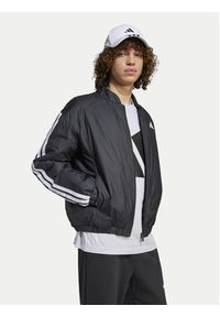 Adidas - adidas Kurtka bomber Essentials 3-Stripes JD1294 Czarny Loose Fit. Kolor: czarny. Materiał: syntetyk #4