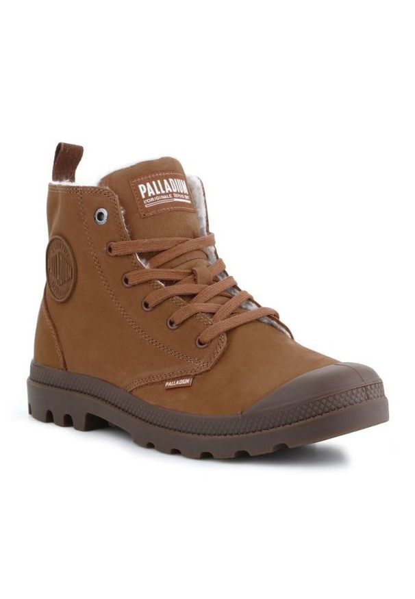 Buty Zimowe Palladium Pampa Hi Zip Wl M 05982-257-M brązowe. Zapięcie: sznurówki. Kolor: brązowy. Materiał: skóra. Szerokość cholewki: normalna. Sezon: zima. Styl: klasyczny, sportowy