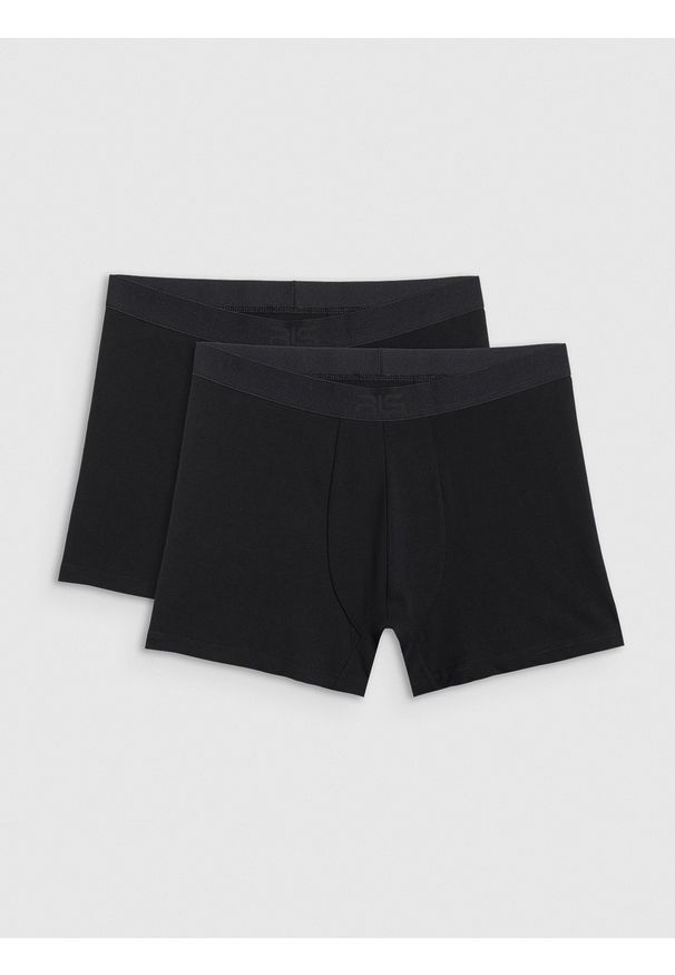 4f - 4F Bielizna bokserki (2-pack) męskie 4F x Robert Lewandowski - czarne XXL. Kolor: czarny. Materiał: elastan, bawełna, materiał, dzianina, skóra