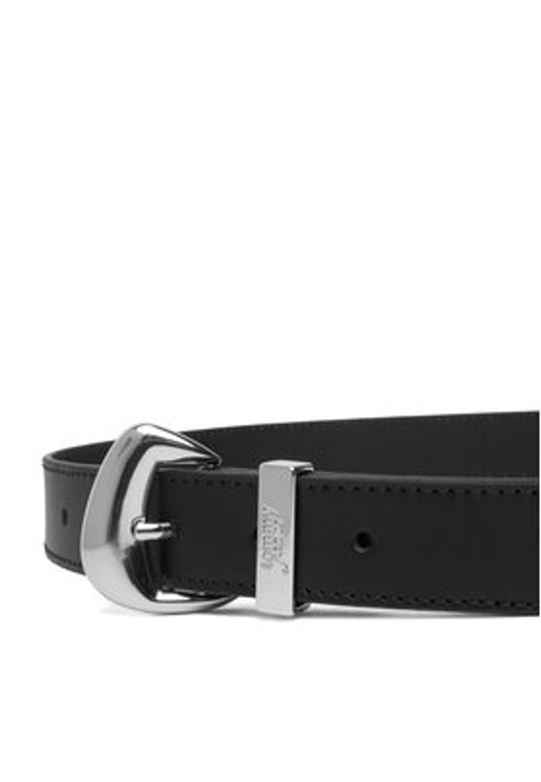 Tommy Jeans Pasek Damski Tjw Cool 3.0 AW0AW18100 Czarny. Kolor: czarny. Materiał: skóra