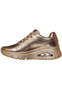skechers - Adidasy Skechers Uno Icon - Lustrous Air, Kobiety. Kolor: brązowy. Materiał: syntetyk, materiał. Sport: fitness