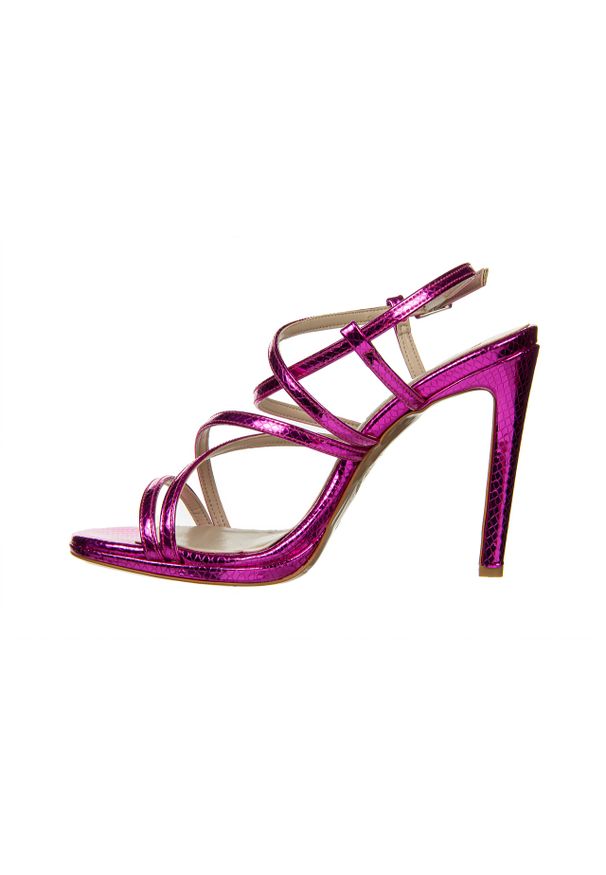 Sandały Bayla-187 589-1127 Fuchia 187129, Różowy, Skóra ekologiczna. Kolor: różowy. Materiał: skóra ekologiczna. Wzór: motyw z bajki, ze splotem. Obcas: na obcasie. Wysokość obcasa: średni