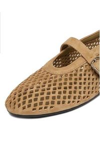 Badura Baleriny EO-AISHA-LT516-207 Beżowy ciemny. Kolor: beżowy. Materiał: skóra, zamsz #2