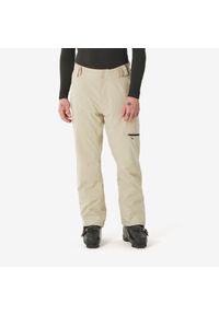 WEDZE - Spodnie narciarskie i snowboardowe męskie Quechua 500 softshell. Kolor: beżowy. Materiał: softshell. Sezon: zima. Sport: snowboard, narciarstwo