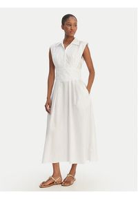 Guess Sukienka codzienna W6GKA0 W2353 Biały Regular Fit. Okazja: na co dzień. Kolor: biały. Materiał: bawełna. Typ sukienki: proste. Styl: casual #4