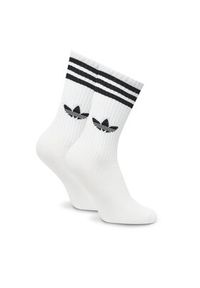 Adidas - adidas Zestaw 3 par wysokich skarpet unisex 3-Stripes High JV7418 Kolorowy. Materiał: materiał, bawełna. Wzór: kolorowy #3