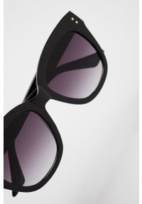 Pieces okulary przeciwsłoneczne damskie kolor czarny. Kształt: okrągłe. Kolor: czarny #2