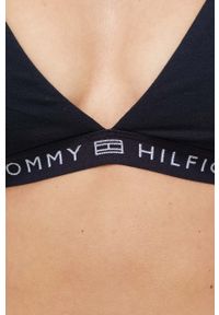 TOMMY HILFIGER - Tommy Hilfiger biustonosz kolor granatowy gładki. Kolor: niebieski. Materiał: włókno, materiał. Rodzaj stanika: odpinane ramiączka. Wzór: gładki #5